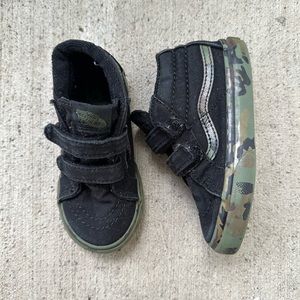 Vans Sk8 Mid Reissue V Skate Shoes Black / Camo 4 Toddler size 8